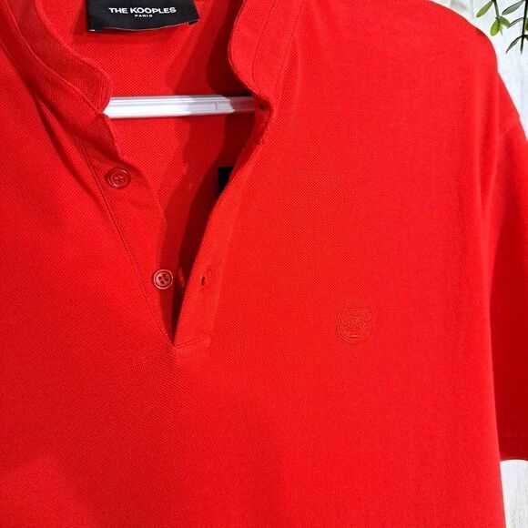The Kooples Red Piqua cotton Polo-T - Picture 3 of 9